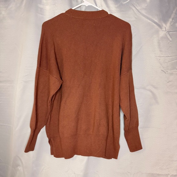 Abercrombie Fitch Soft A F Collection Crew Neck Knit Sweater Terracotta Size S - Picture 6 of 6